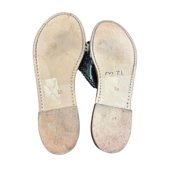 Palm Beach Sandals Classic Black Made in USA Women's size 10 - Picture 5 of 8